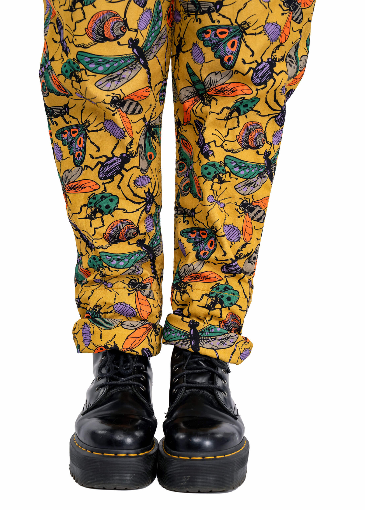 Run & Fly - Mustard Beasties Stretch Twill Dungarees