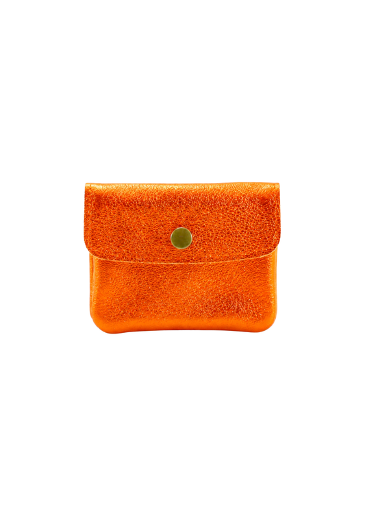 Thunder Egg - Metallic Orange Leather Purse