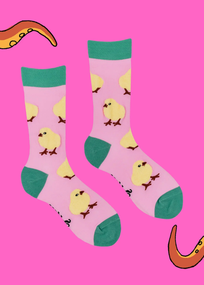 Socktopus - Pink Fluffy Chick Socks