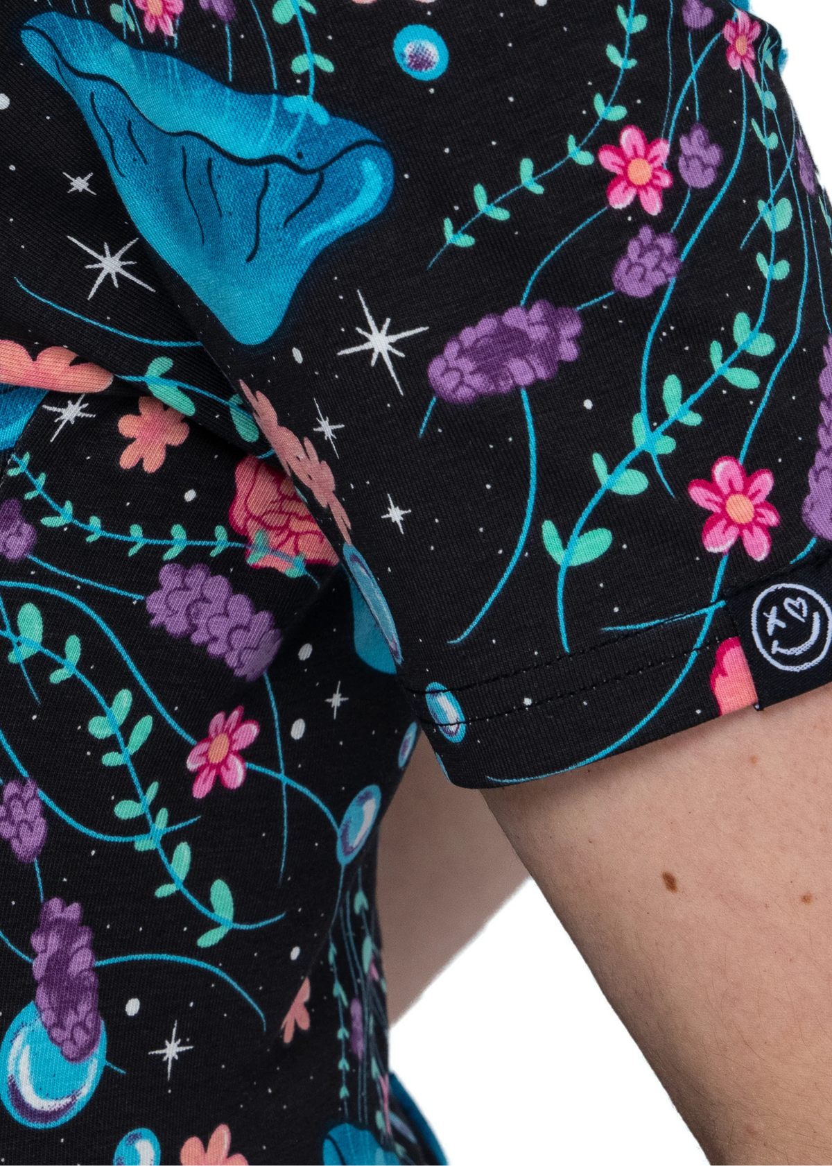 Rebel Romance - Floral Jellyfish Midi Stretch Dress