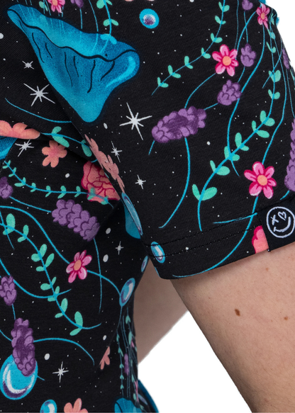 Rebel Romance - Floral Jellyfish Midi Stretch Dress