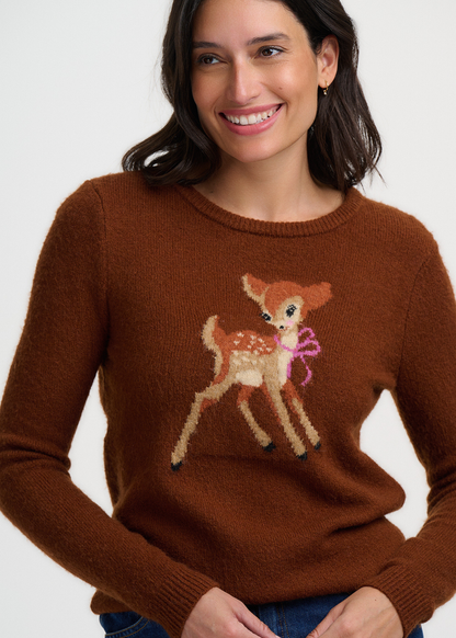 Sugarhill Brighton - Brown Vintage Baby Deer Kia Jumper