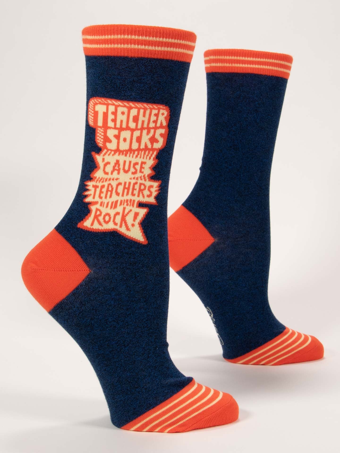 Blue Q - Teacher Socks 'Cause Teachers Rock Crew Socks