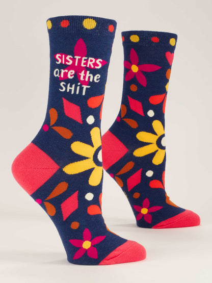 Blue Q - Sisters Are The Shit Crew Socks