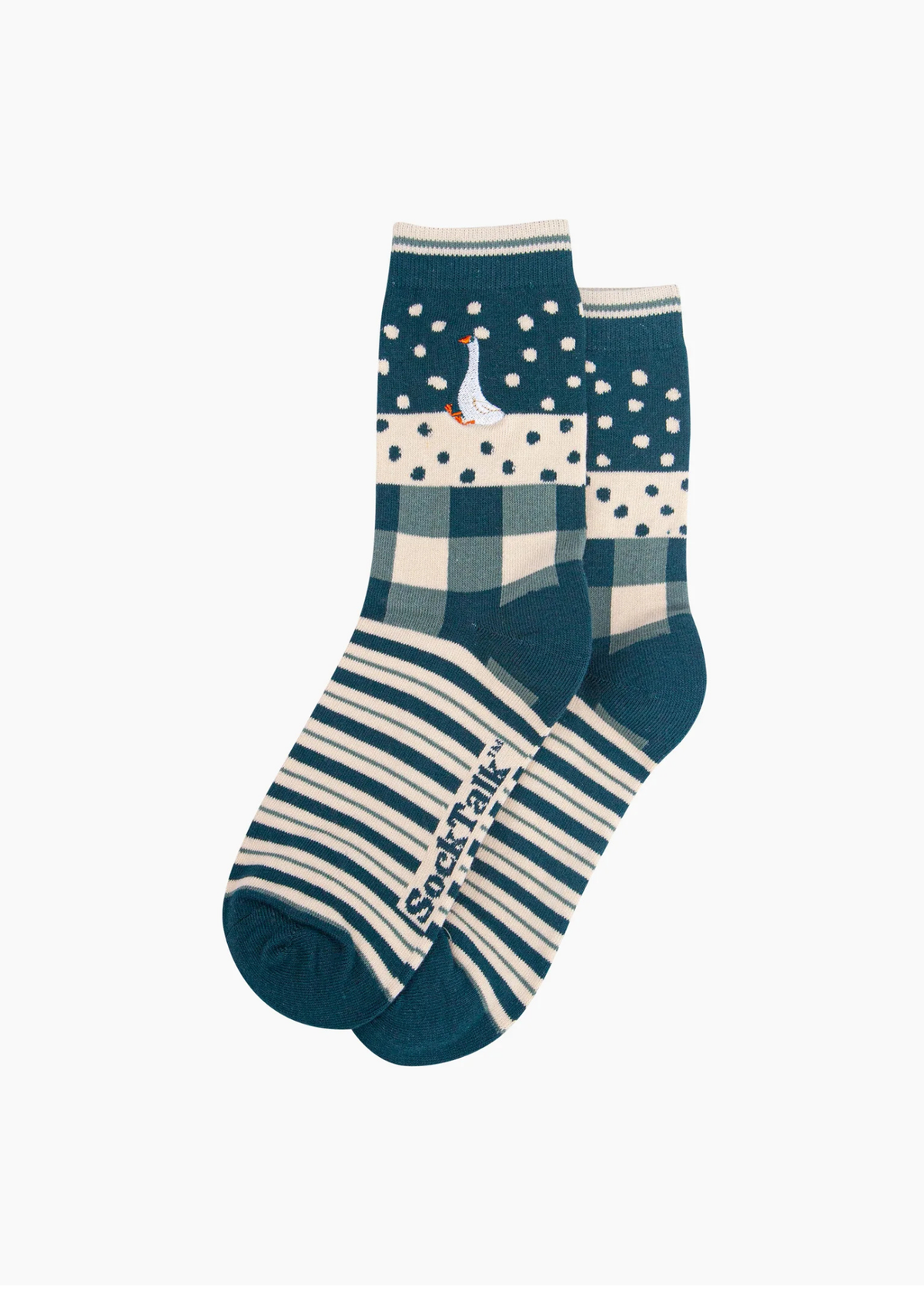 Sock Talk - Embroidered Goose Socks