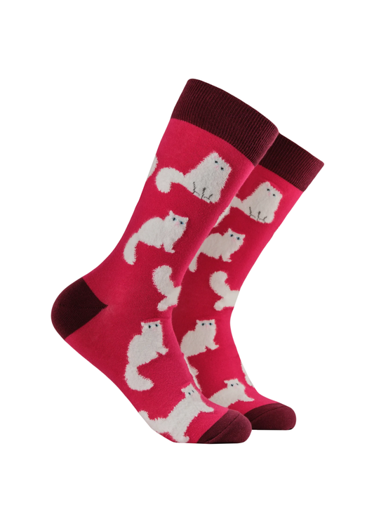 Socktopus - Fluffy White Cat Socks