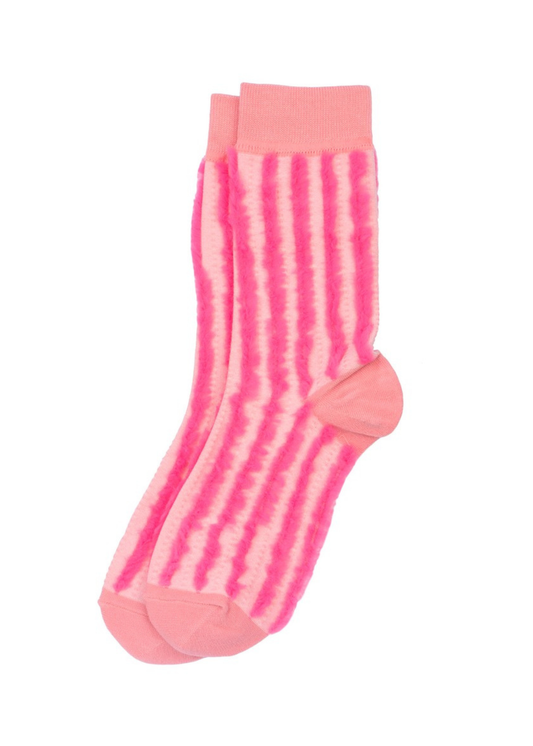 Joe Cool - Fluffy Pink Stripe Socks
