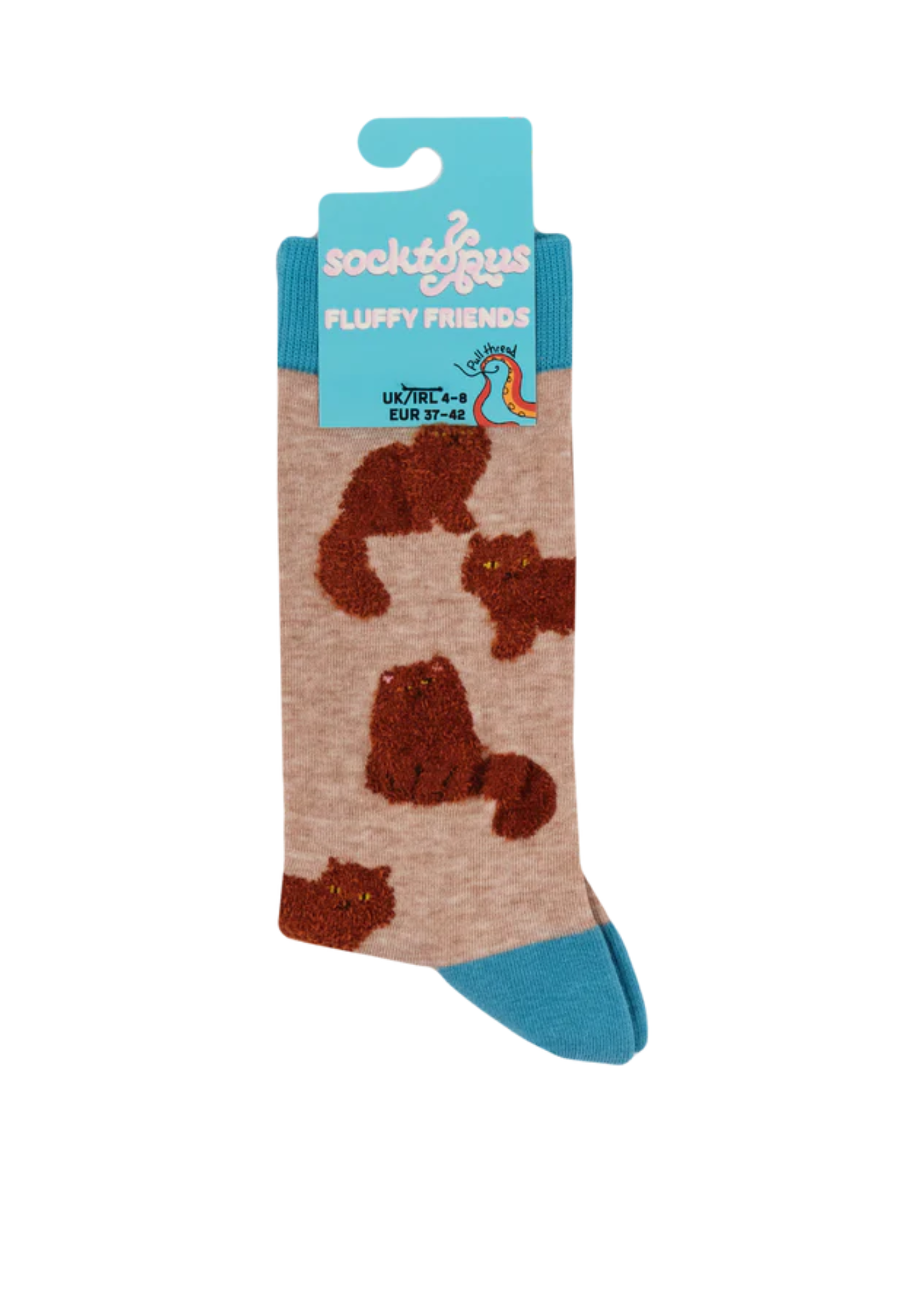 Socktopus - Fluffy Ginger Cat Socks