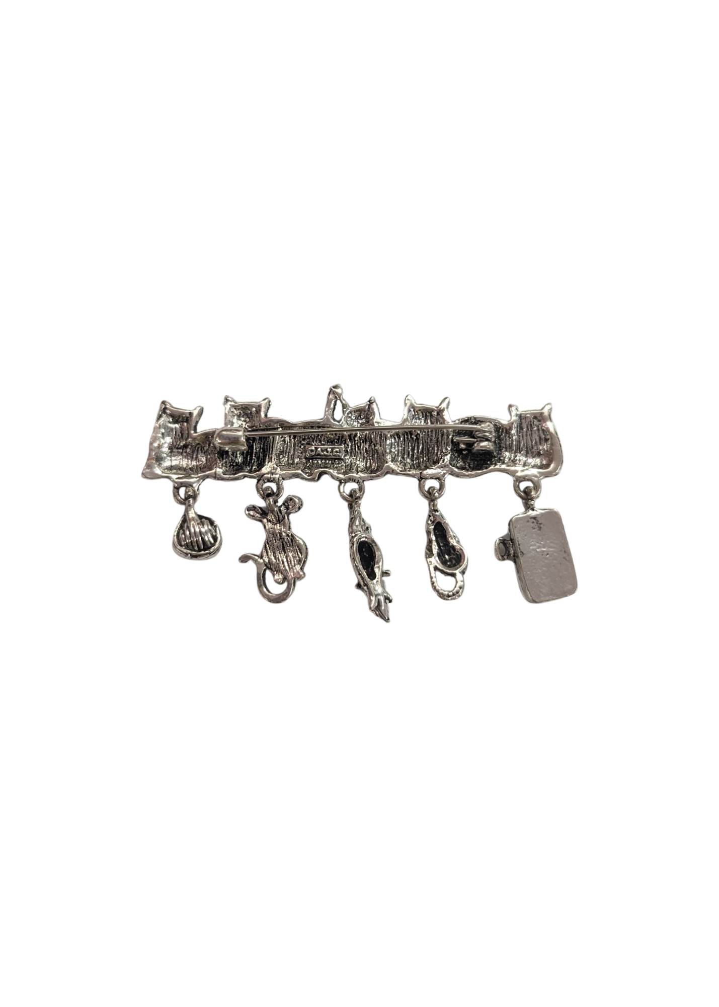The Edit - Silver Cat Charm Brooch