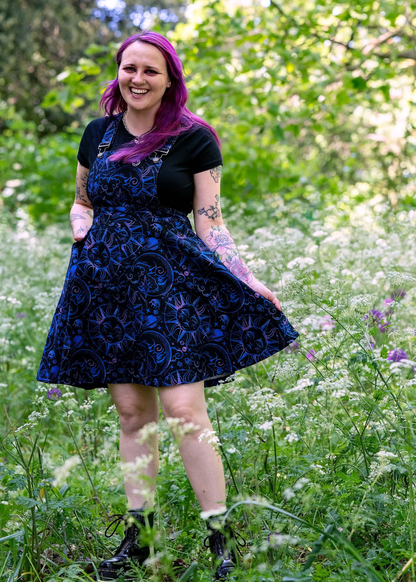 Rebel Romance - Celestial Dreams Stretch Flared Pinafore