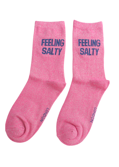 Miss Sparrow - Glitter Statement ‘Feeling Salty’ Socks