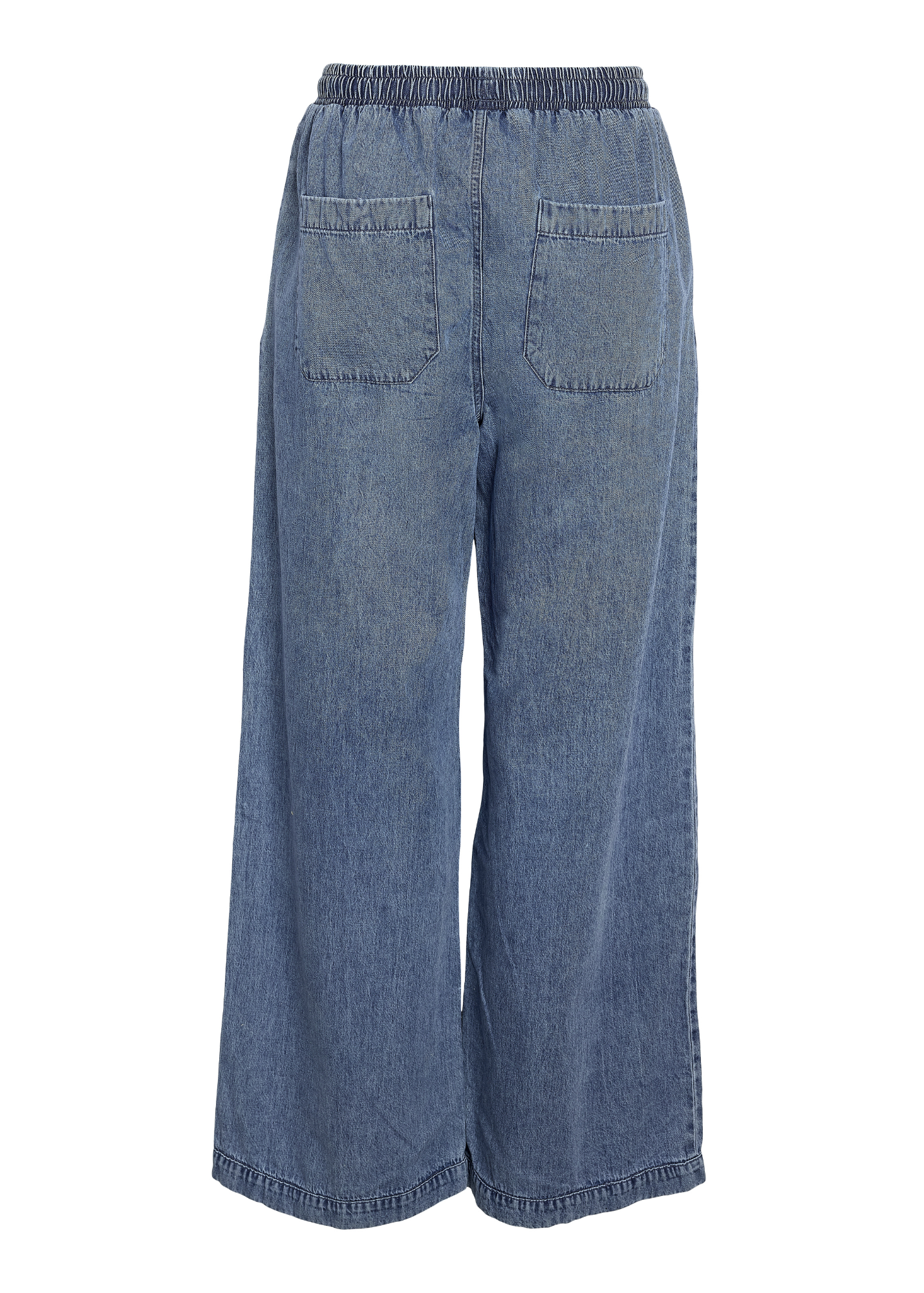 Noisy May Curve - Wide Leg Blue Denim Trousers