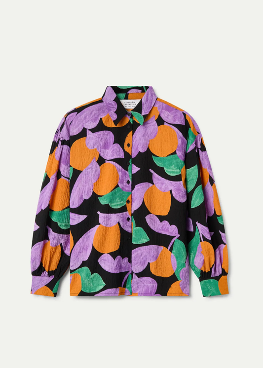 Compañia Fantastica - Retro Apricot Print Shirt