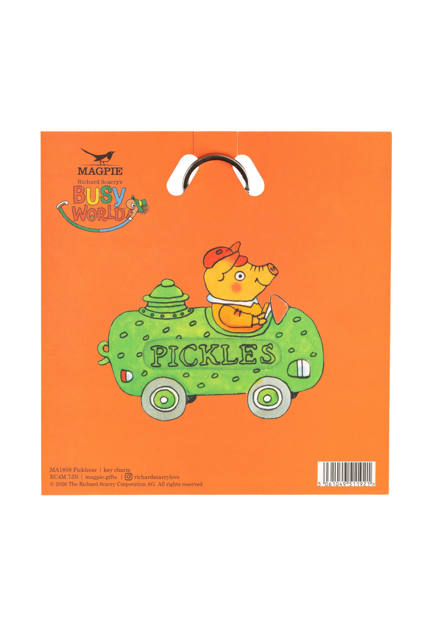 Magpie - Richard Scarry Pickle Car Key Charm