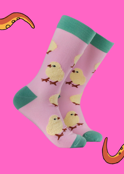 Socktopus - Pink Fluffy Chick Socks