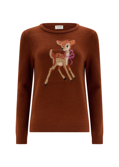 Sugarhill Brighton - Brown Vintage Baby Deer Kia Jumper