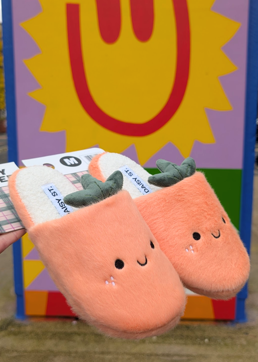 Daisy Street - Peach Plush Slippers