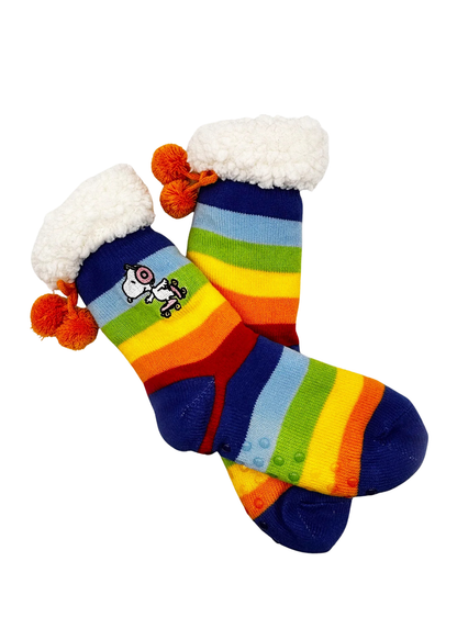 House of Disaster - Peanuts Rainbow Slipper Socks