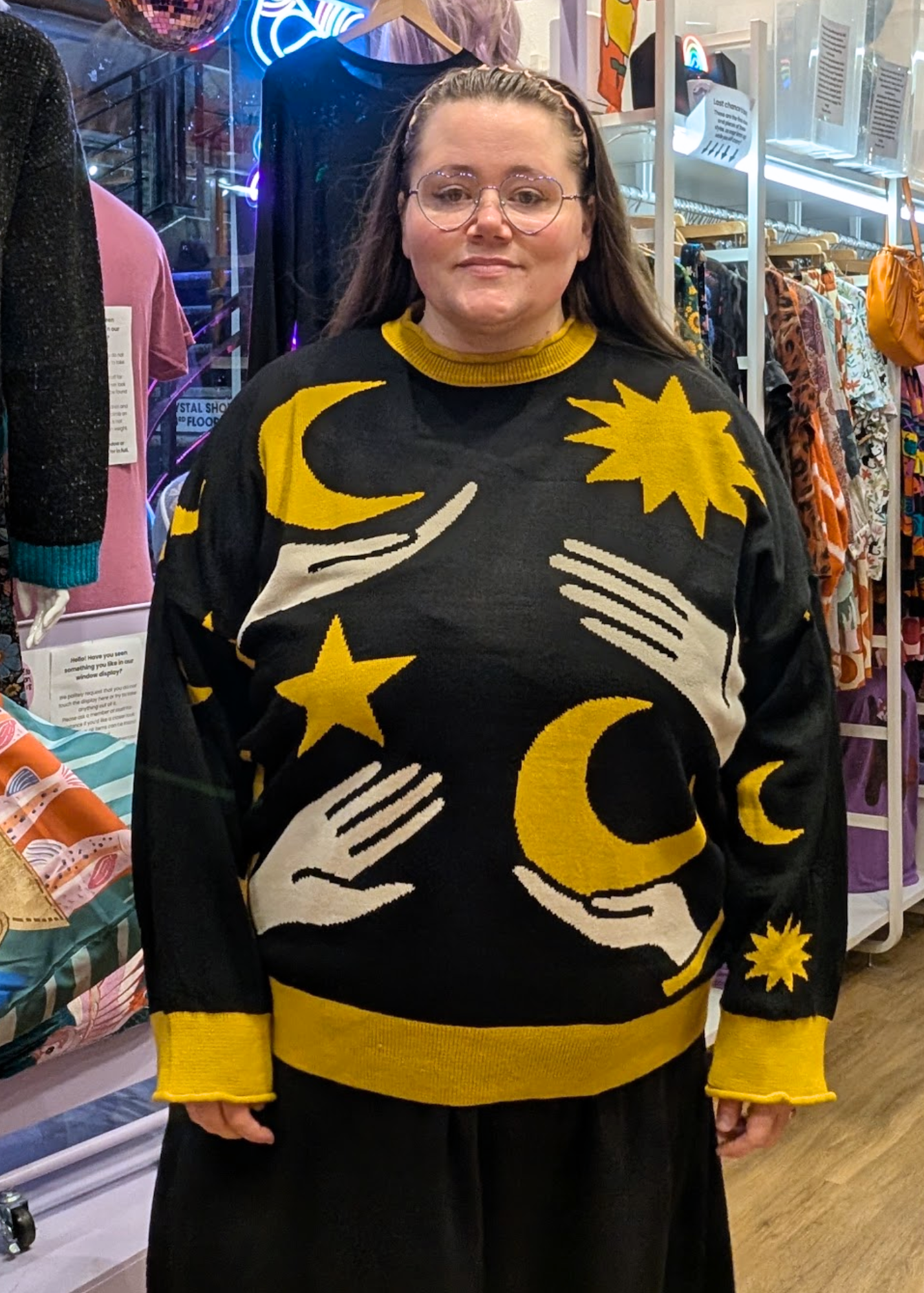 Thunder Egg - Astro Palms Oversized Jumper