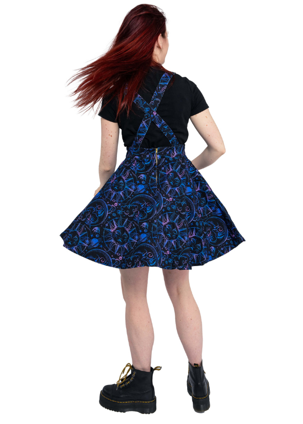 Rebel Romance - Celestial Dreams Stretch Flared Pinafore