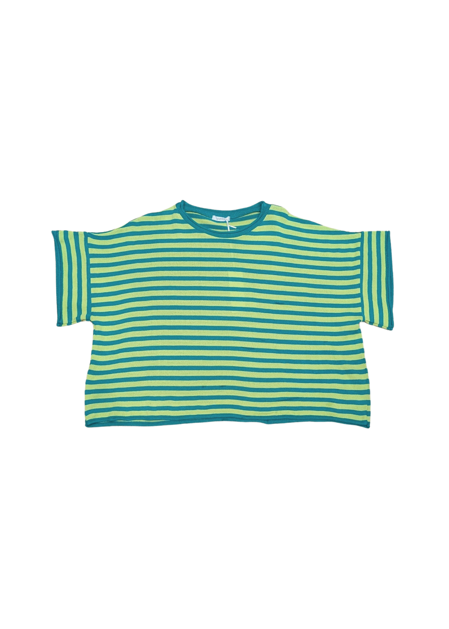 The Edit - Double Green Stripe Knit Top