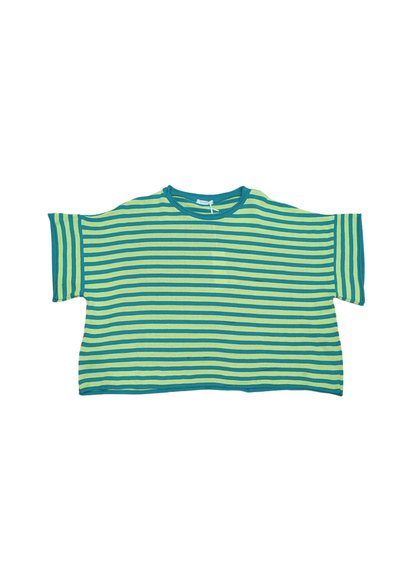 The Edit - Double Green Stripe Knit Top