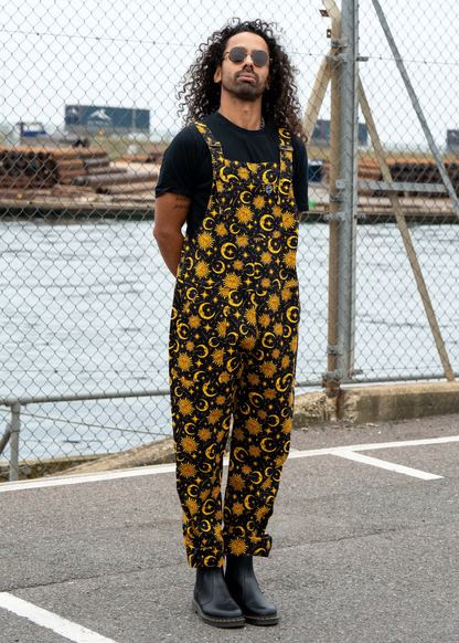 Rebel Romance - Celestial Sun and Moon Stretch Dungarees