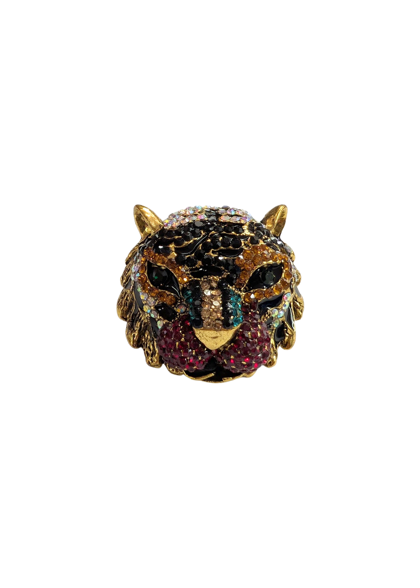 The Edit - Bejewelled Tiger Head Brooch