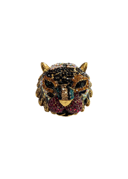 The Edit - Bejewelled Tiger Head Brooch