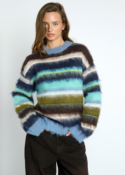 Daisy Street - Raya Ombre Stripe Brushed Jumper