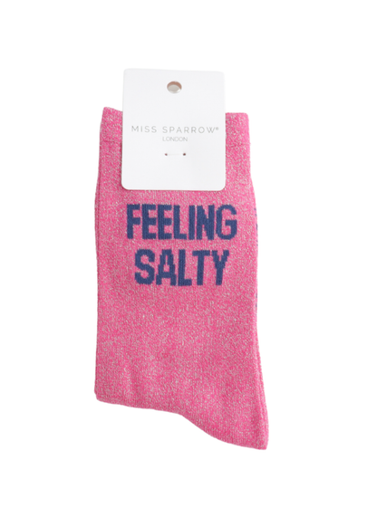 Miss Sparrow - Glitter Statement ‘Feeling Salty’ Socks