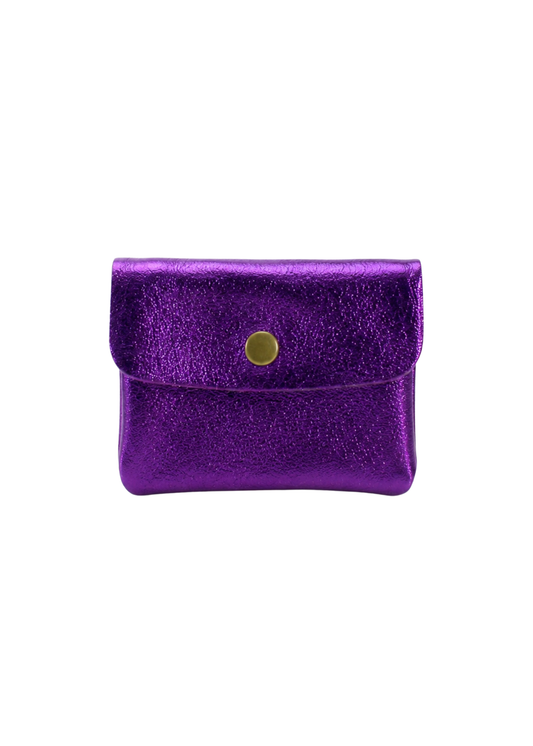 Thunder Egg - Metallic Purple Leather Purse