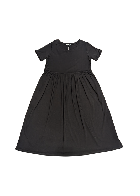 The Edit - Black Smock Dress with Pockets