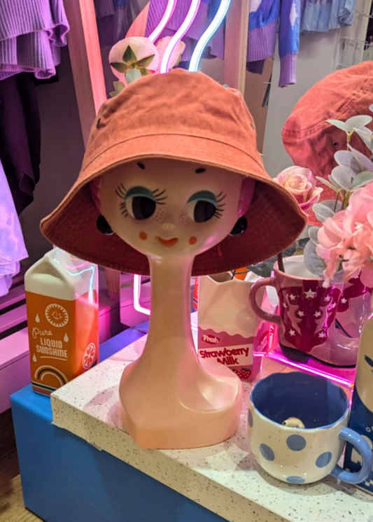 The Edit - Washed Orange Bucket Hat