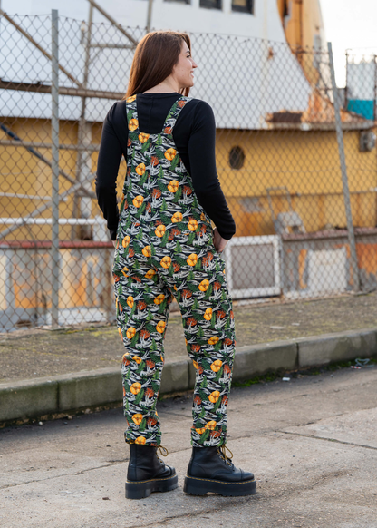 Rebel Romance - Jurassic Jumble Stretch Dungarees