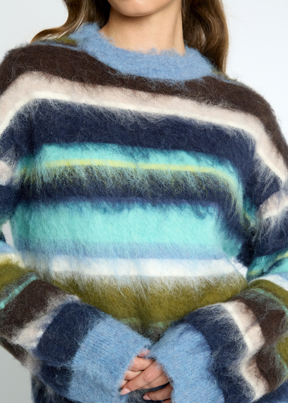 Daisy Street - Raya Ombre Stripe Brushed Jumper