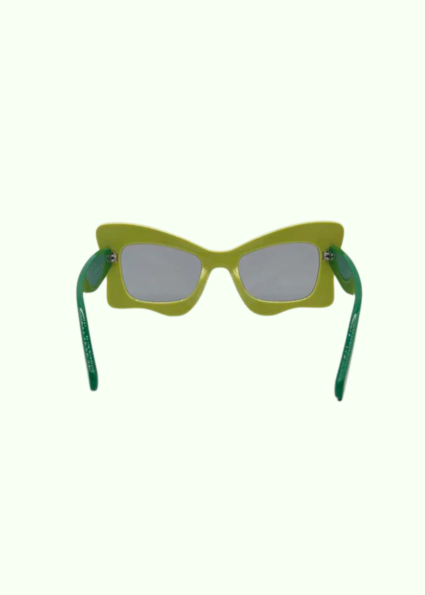 The Edit - Bold Contrast Green Wavy Sunglasses
