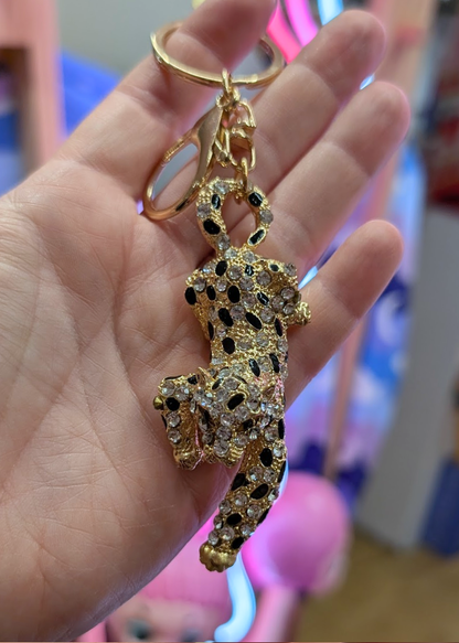 The Edit - Gold Leopard Bag Charm Keyring