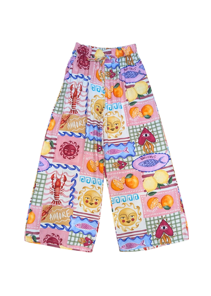 The Edit - Sardinia Summer Print Trousers