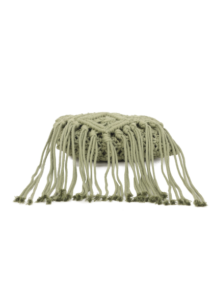 The Edit - Olive Green Macramé Cross-body Bag