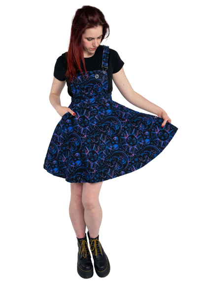 Rebel Romance - Celestial Dreams Stretch Flared Pinafore