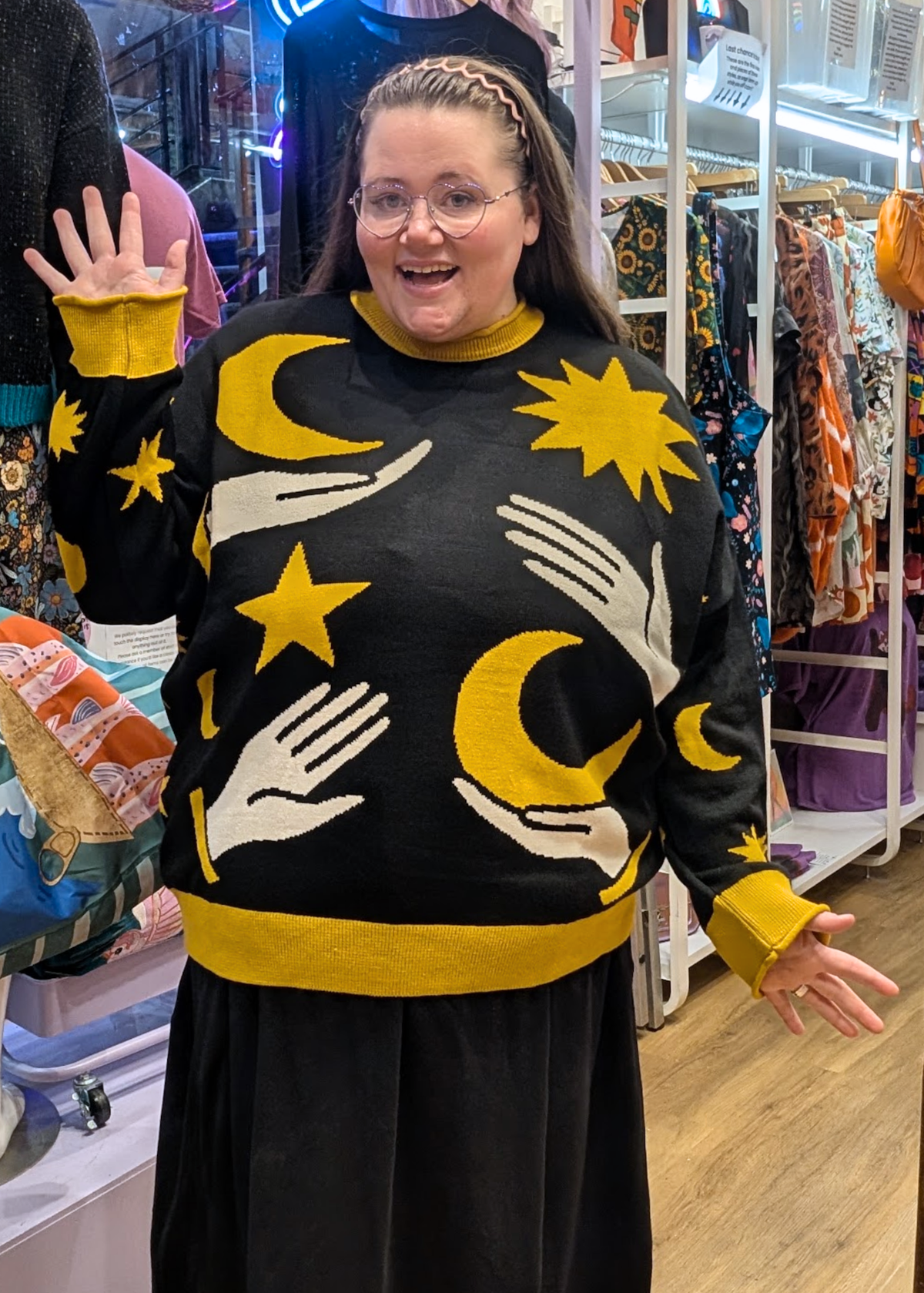 Thunder Egg - Astro Palms Oversized Jumper