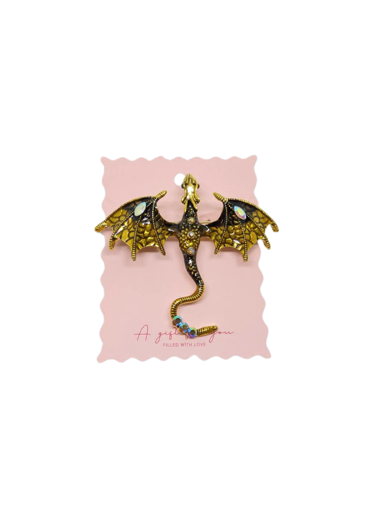 The Edit - Large Brown Dragon Brooch