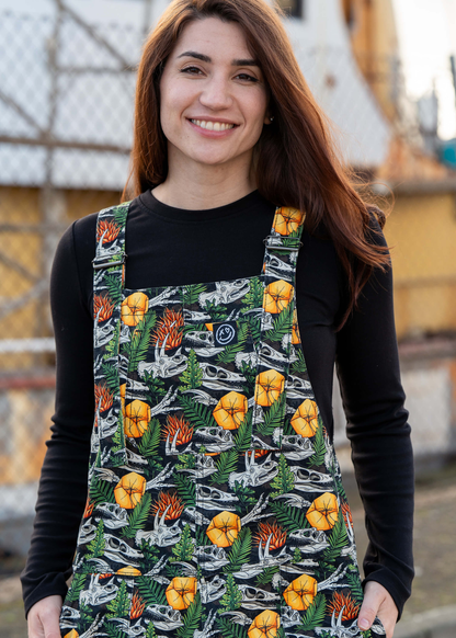 Rebel Romance - Jurassic Jumble Stretch Dungarees