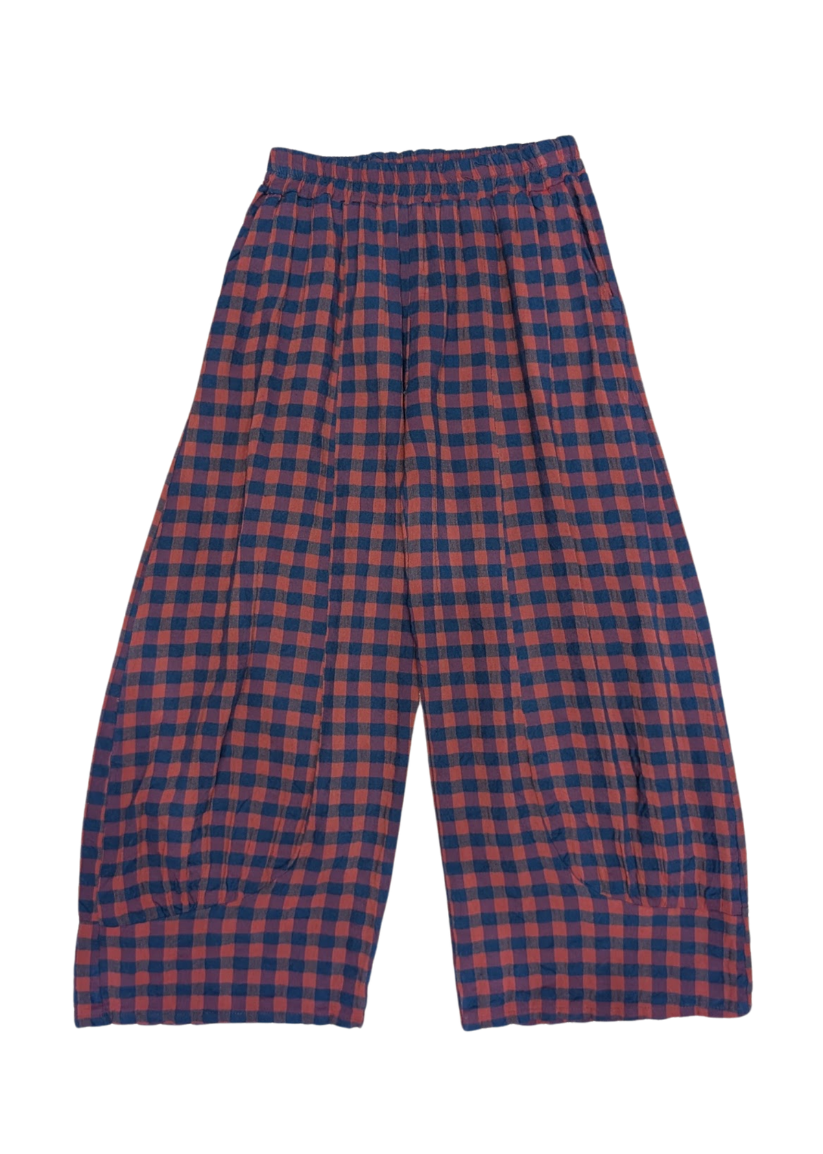 The Edit - Red & Blue Checked Gingham Balloon Trousers