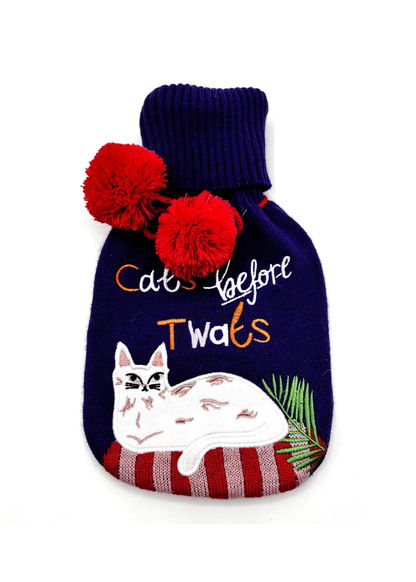 House of Disaster - Catnip Blue Cats Before T**Ts Mini Hot Water Bottle