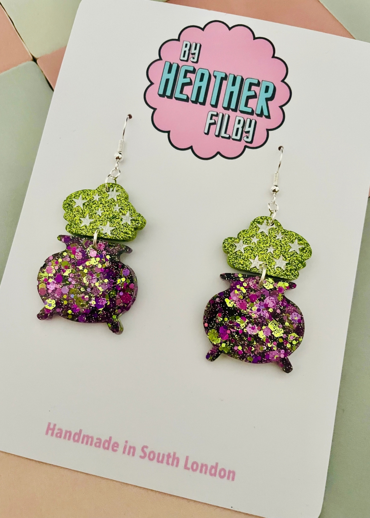By Heather Filby - Cauldron Earrings