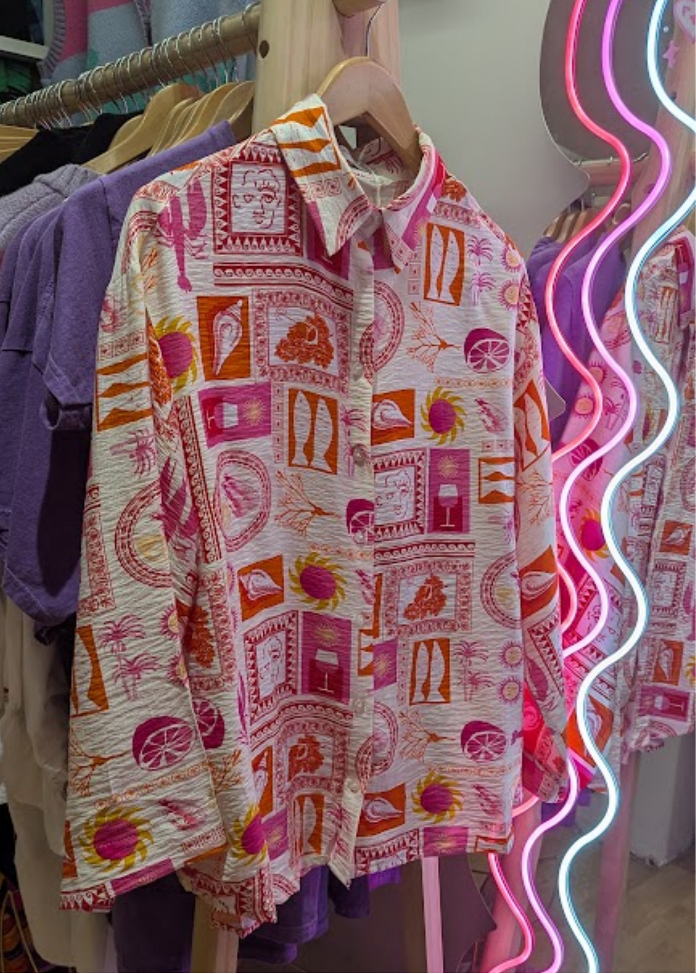 The Edit - Pink Mosaic Shirt