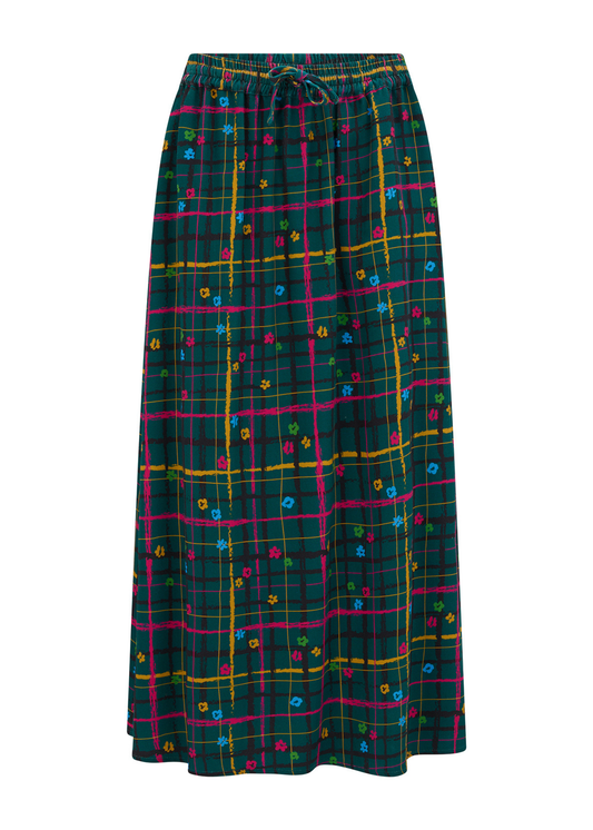 Sugarhill Brighton - Melody Teal Doodle Midi Skirt