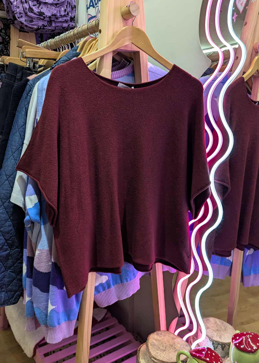 The Edit - Maroon Soft Knit Top